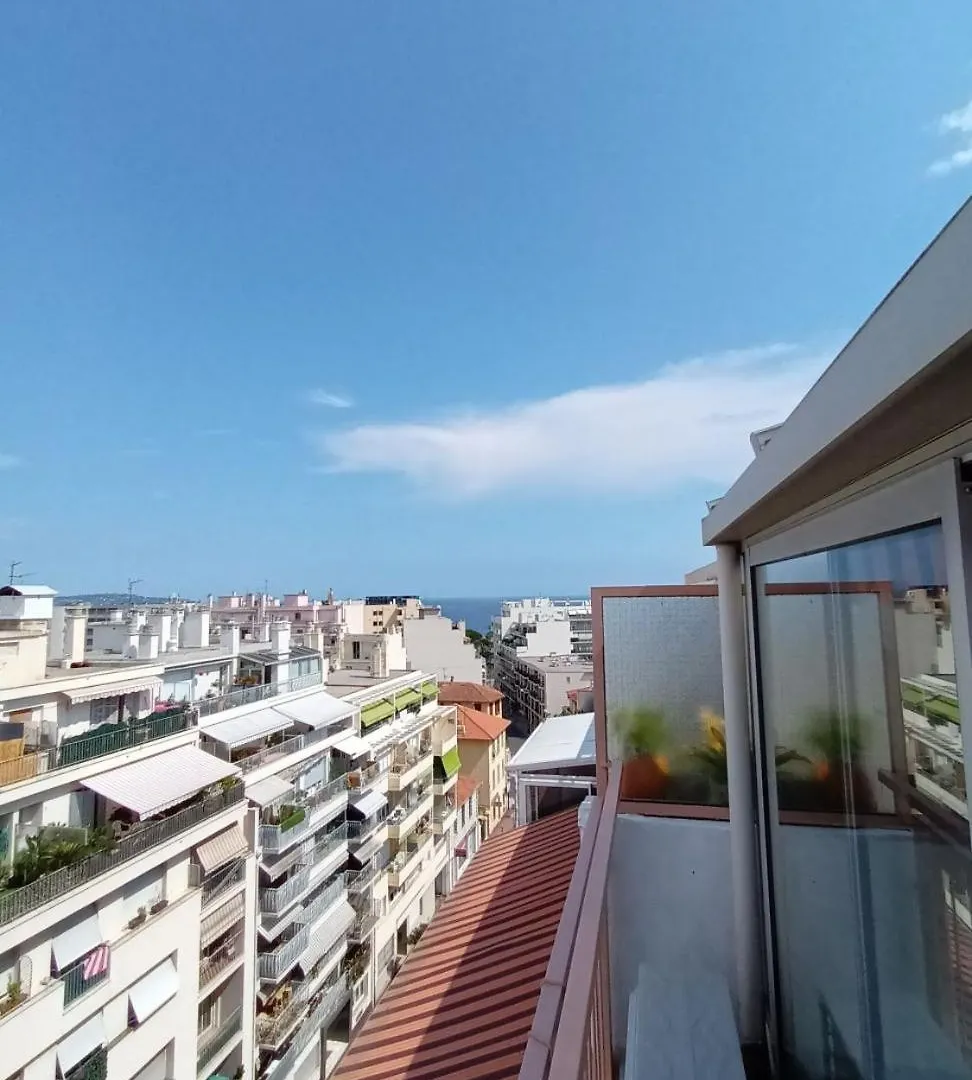 Top Floor With Sea View, Clim And Veranda Nice France